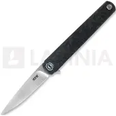 MKM Knives Couteau pliant Flame Drop Point. marble carbon fiber