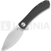 Trollsky Knives Couteau pliant Mandu EVO 14C28N, Black Micarta, Satin