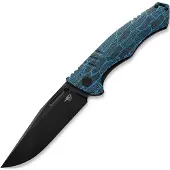 Bestech Keen II - Blackwash - G10, bleu, noir