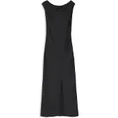 HUGO Karinera 1 10282829 Red Sleeveless Midi Dress Noir 40 Femme