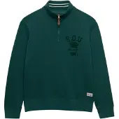 Superdry Sweat-shirt crème / vert foncé / noir