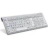 Logickeyboard LargePrint - Taille complète (100%) - filaire - USB - ?ŽERTY - Blanc