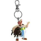 Plastoy Astérix et Obélix : Obélix portant un porte-clés en forme d'ours, Multicolore