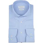 Profuomo Japanese Knitted Slim Fit Chemise en jersey bleu clair, Unicolore
