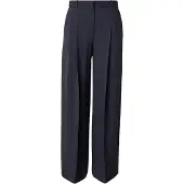 BOSS Pantalon à plis 'Tiana17' bleu marine / blanc