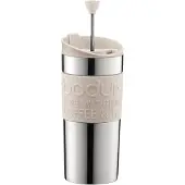 Bodum Cafetière à isolation sous vide en acier inoxydable blanc crème - 0,35 L
