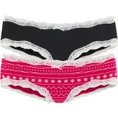 LASCANA Slip rouge sang / noir / blanc