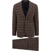 Suitable Costume Strato Toulon Laine Marron A Carreaux