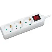 Logilink Bâti de prises 3x blanc 1,4 m (Bulk)