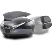 Shad SH48 Dark Grey Ensemble topcase + Housse gris foncé + Dossier