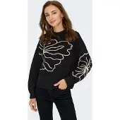JDY Pull-over 'JDYJella' noir / blanc