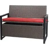 Mendler Poly-Rattan Banc 2 places -F39