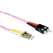 ACT 1 mètre LSZH Câble patch fibre multimode 50/125 OM4 duplex avec connecteurs LC et SC