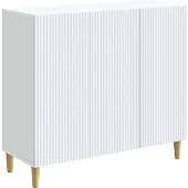 vidaXL Buffet blanc 89 x 34,5 x 80 cm en aggloméré