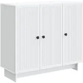 vidaXL Buffet blanc 89 x 34,5 x 80 cm en aggloméré