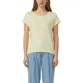 s.Oliver T-shirt jaune / blanc