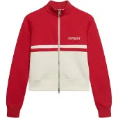 Superdry Veste de survêtement 'Athletic Essentials' crème / rouge