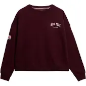 Superdry Sweat-shirt rouge / blanc
