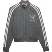 Superdry Veste de survêtement 'Athletic Essentials' gris chiné / blanc