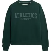 Superdry Sweat-shirt vert foncé / blanc