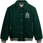 Superdry Veste mi-saison vert foncé / blanc