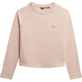 Superdry Femme T-shirt Essential Logo à Manches Longues Pink Taille: 42