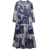 Superdry Robe bleu marine / blanc