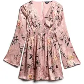 Superdry Robe vert / orange / rose / noir