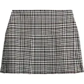 Superdry pour femme. W7210239A Mini jupe plissée en tweed vintage noir (M), Casuel, Polyester