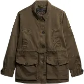 Superdry pour femme. W5011936A Veste marron à taille basse (XS), Casuel, Coton