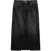 Superdry pour femme. W7210339A Jupe longue noire (28), Casuel, Coton, Denim