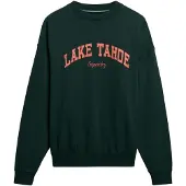 Superdry pour femme. W2012408A Sweatshirt Outdoor Location vert (S), Casuel, Coton