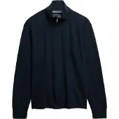 Superdry Rib Half Zip Sweater Bleu 2XL Homme
