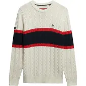 Superdry Pull-over marine / rouge / blanc cassé