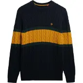 Superdry Pull-over bleu marine / curry / sapin