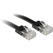 Lindy - Cordon de raccordement - RJ-45 (M) pour RJ-45 (M) - 1 m - UTP - CAT 6 - moulé plat - noir