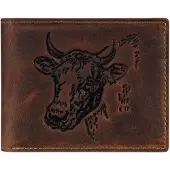 Green Burry GREENBURRY porte-monnaie Vintage Wallet Brown Cow brun