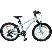Volare Vélo pour enfants Boost - 24 pouces - 21 vitesses - Blanc/Vert menthe