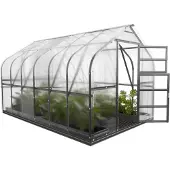 KLASIKA GREENHOUSES Serre KLASIKA STANDART 10 (2,5 x 4 m) avec fondations, polycarbonate de 6 mm et lucarnes à ouverture automatique.