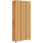vidaXL Ensemble de meubles de rangement avec étagère (2 pièces), couleur naturelle, 80 x 35 x 185 cm