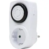 Kopp Mini-horloge de jour, mécanique, protection accrue contre le toucher, max. 3 680W, couleur : blanc