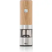 AdHoc Moulin à poivre et à sel électrique i.Mill, équipé d'un mécanisme de broyage en céramique CeraCut, incluant une batterie lithium, en bois d'érable, acier inoxydable et acrylique