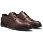 BOSS Chaussures derby en cuir à bout droit