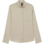 BOSS Chemise décontractée en coton à col échancré
