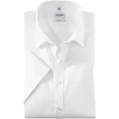 Olymp Chemise Level 5 Manches Courtes Blanc