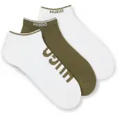 HUGO Lot de trois paires de chaussettes basses avec logos