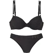 LASCANA Bikini or / noir
