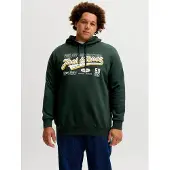 Jack & Jones Logo Plus Size Hoodie Vert 2XL Homme