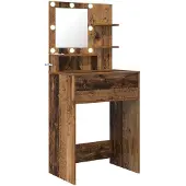 vidaXL Table de chevet pour chambre à coucher, en bois de récupération, 60 x 39,5 x 135 cm