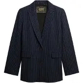 Superdry Blazer bleu foncé / blanc
